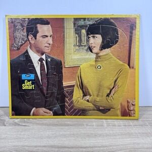 Vintage Get Smart Jaymar Tray Puzzle 1960s TV Show Cardboard Puzzle Retro Spy Co